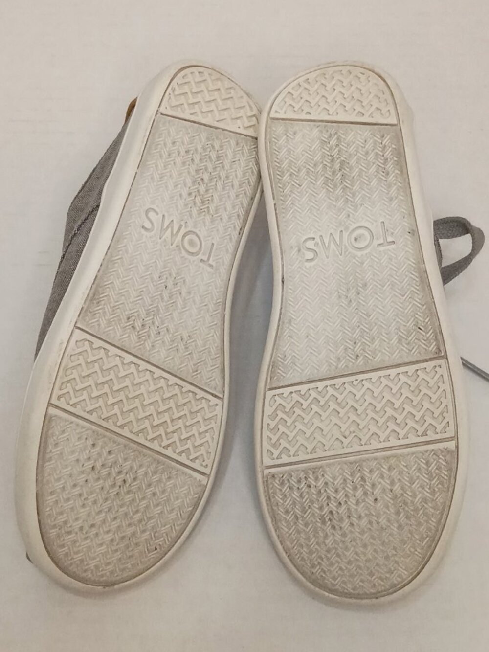 TOMS Youth Cordones Grey Canvas Lace Up Sneakers Size 13 - Picture 7 of 8
